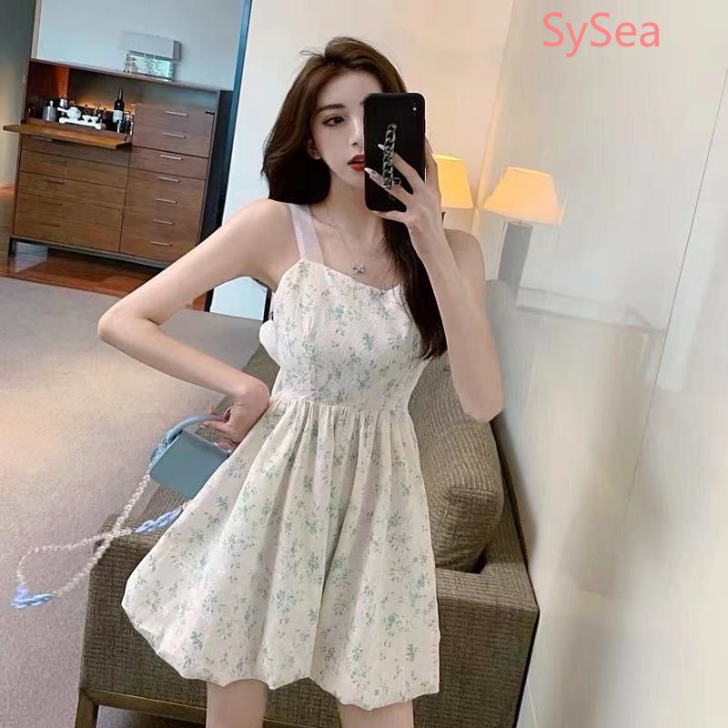 Đầm Hai Dây Hở Lưng Thắt Nơ Quyến Rũ Thời Trang Hè Cho Nữ