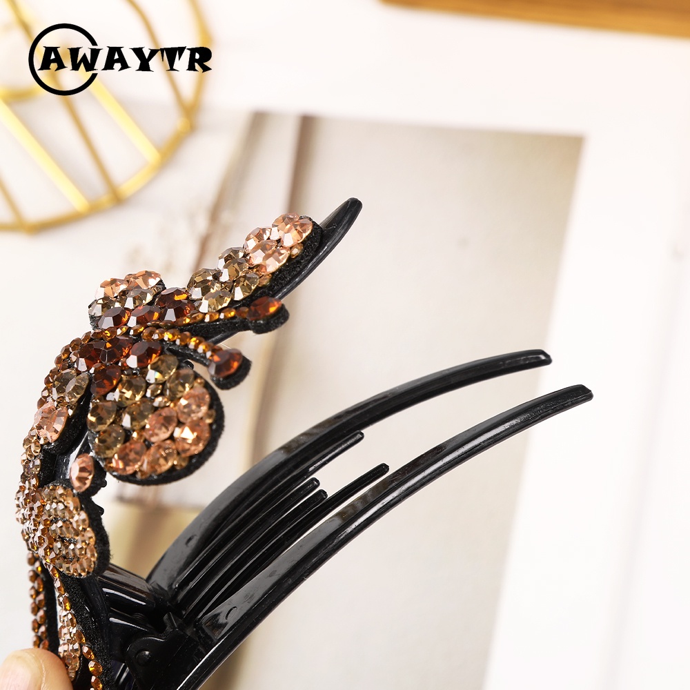 Kẹp Tóc Đính Đá Phong Cách Retro Thời Trang Dành Cho Nữ