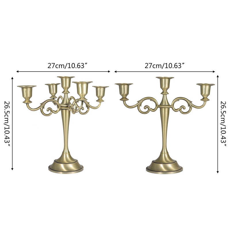 Giá Đỡ Đèn Cầy 3 5 Đầu Bằng Kim Loại Phong Cách Vintage