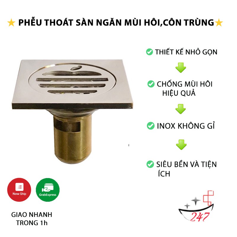 Phễu thoát sàn thông minh chống mùi hôi côn trùng