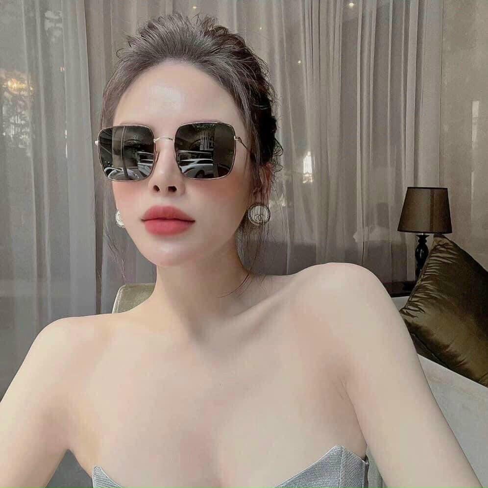 Kính mắt thời trang Nữ mã Vuông đen Siêu hot trên thị trường - chống tia UV400- MÃ 8051