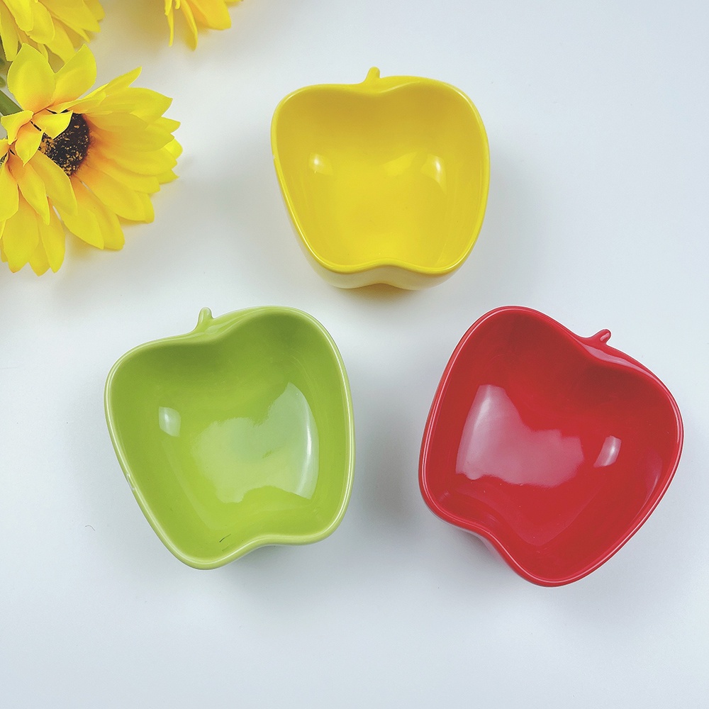 Bát ăn dặm cho bé chất liệu gốm sứ hình trái cây màu sắc đáng yêu dung tích 30-180ml, đồ dùng ăn dặm kiểu nhật cho bé
