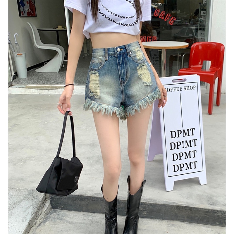 Quần Short Jean Rách Thời Trang Dành Cho Nữ