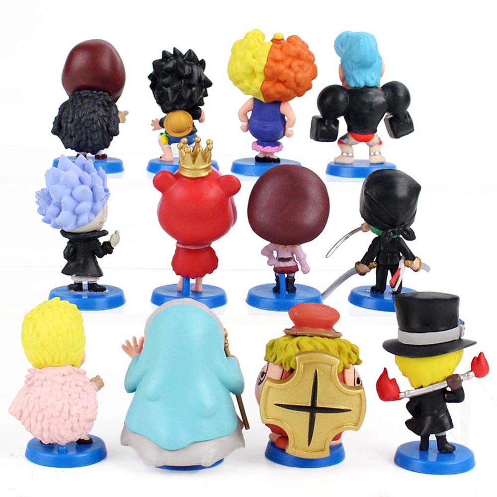 Set 12 Mô Hình Nhân Vật Phim Hoạt Hình One Piece Bằng Pvc