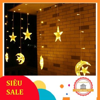 [LED cao cấp]Đèn nháy Trăng sao trang trí dài 2,5m