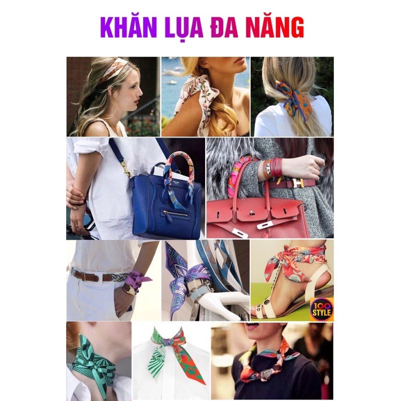 [SALE SỐC] khăn lụa turban quấn túi đa năng giá rẻ