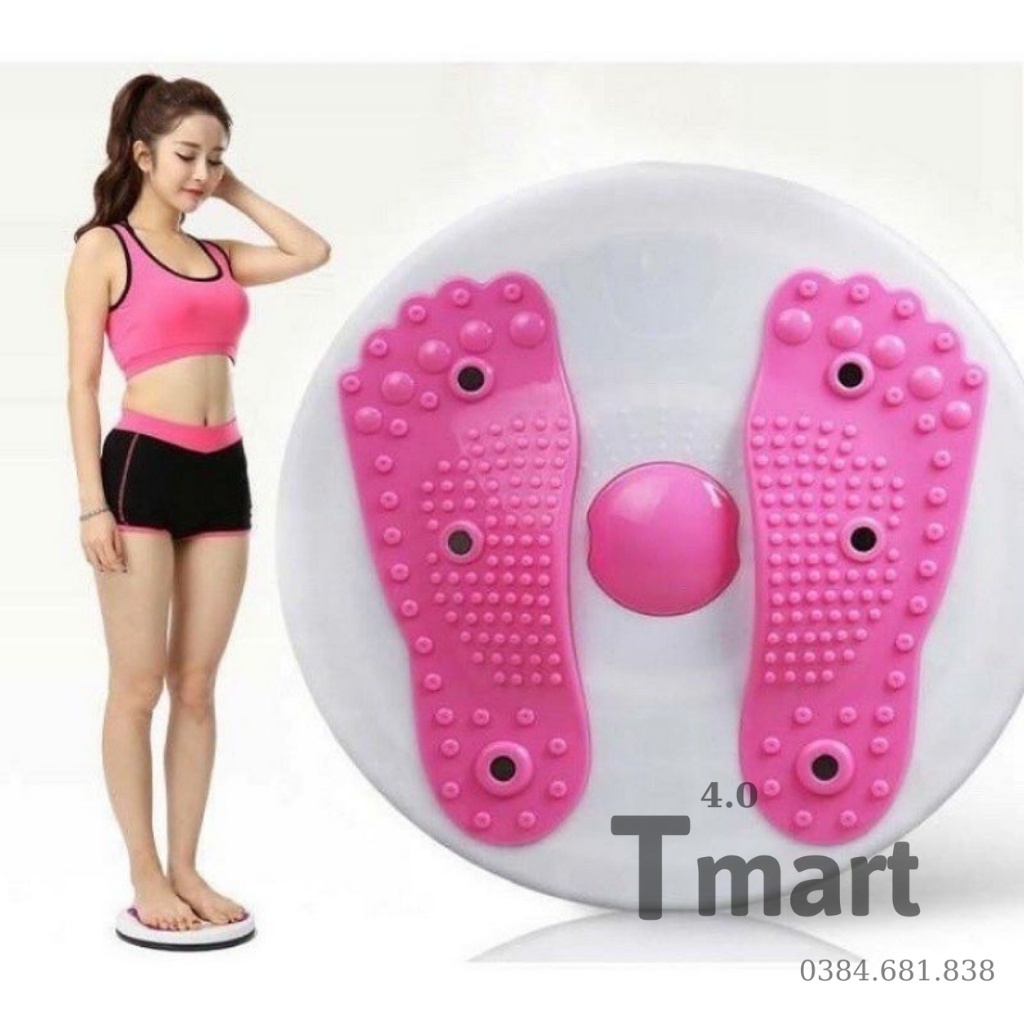 Đĩa xoay eo tập thể dục 360 độ bàn xoay tập cơ bụng eo thon giảm cân tại nhà có hạt massage bàn chân-Bmart4.0