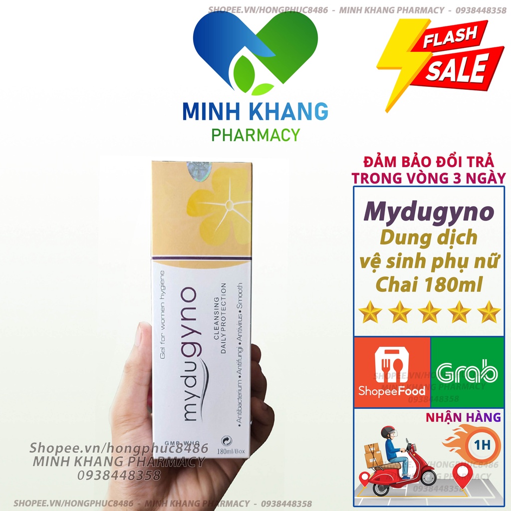 Dung dịch vệ sinh phụ nữ Mydugyno se khít vùng kín nữ thơm nước vệ sinh nước rửa phụ khoa chăm sóc vùng kín 180ml 120ml