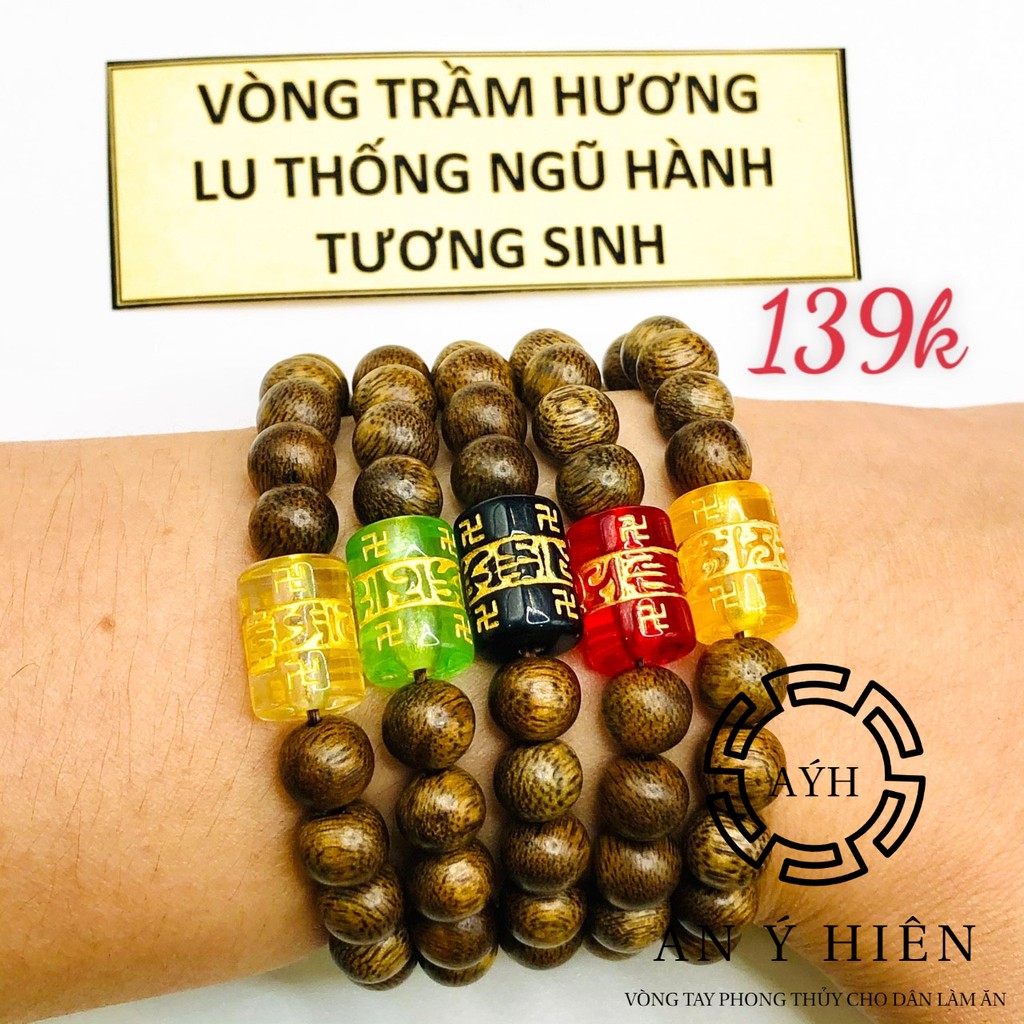 Vòng tay trầm hương lu thống mệnh Thổ 8 li