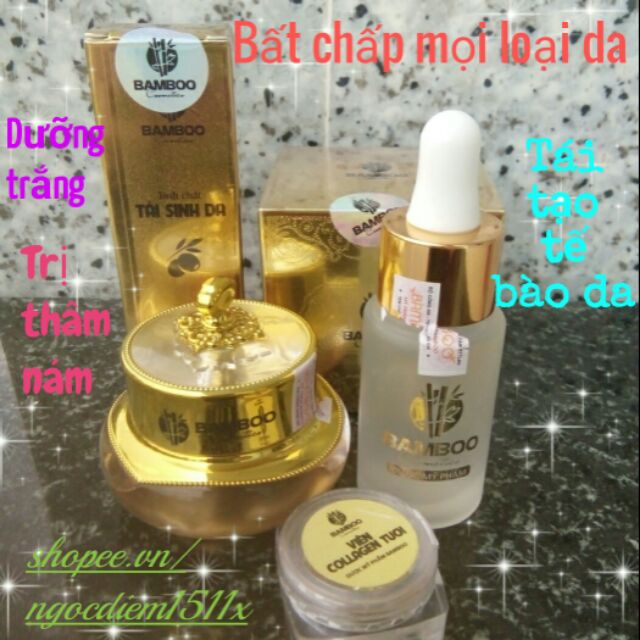 Combo Kem face lụa và serum bamboo->kèm quà