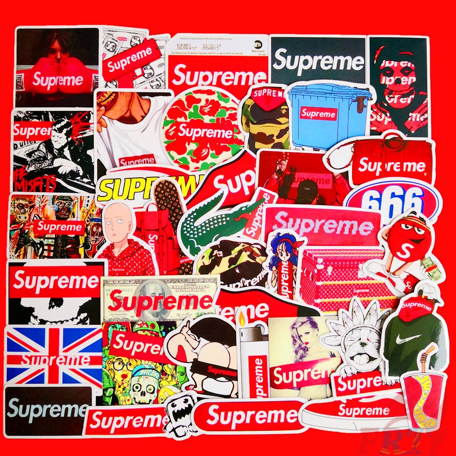 ❉ Nhãn Dán S-upreme Series 01 Thời Trang ❉ Set 50 Miếng Dán Trang Trí Đa Dụng Thời Trang