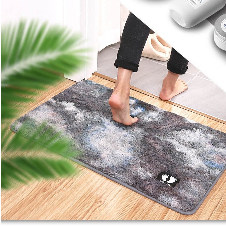 Thảm nỉ lau chùi chân siêu thấm để phòng Thảm lau chân chống trơn trượt trong nhà tắm