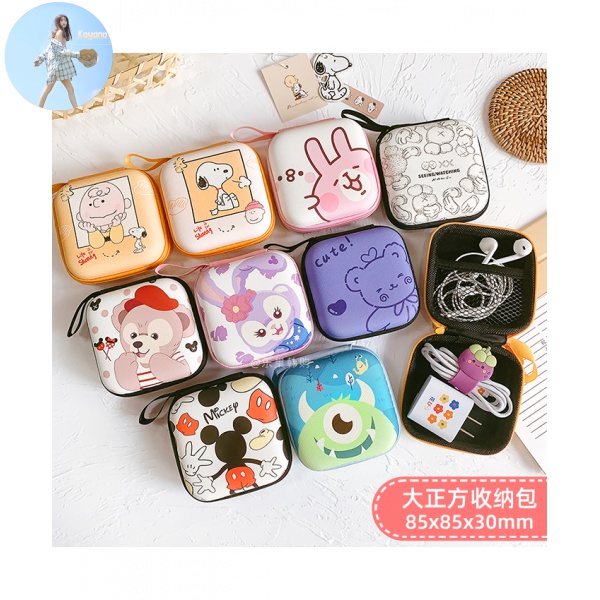 Hộp Đựng Tai Nghe Dây Cáp Sạc Họa Tiết Hoạt Hình Kiểu Nhật Hàn Dễ Thương | BigBuy360 - bigbuy360.vn