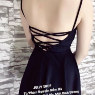 Đầm xòe đan dây lưng