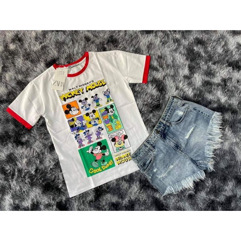 Áo thun zara Mickey mouse