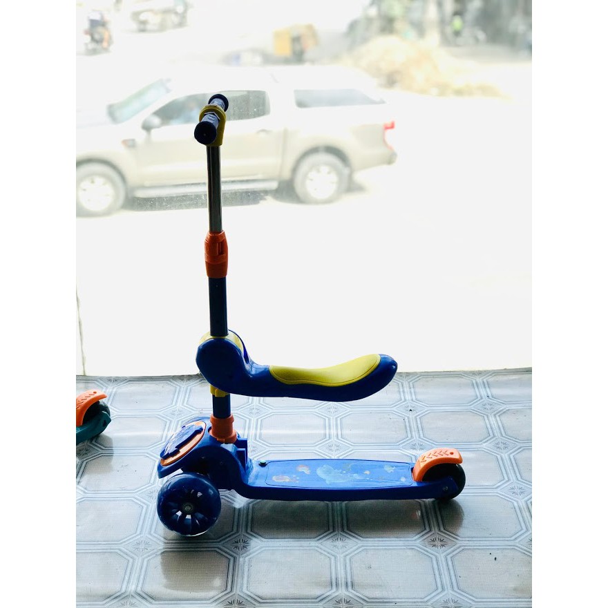 [CHÍNH HÃNG] [GIÁ SỈ] XE TRƯỢT SCOOTER 3in1 CAO CẤP  [Xe trượt kiêm chòi chân ba bánh, có nhạc, đèn]