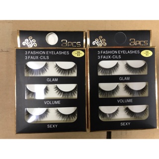 Mi lông chồn 3pcs 3 fashion eyelashes 3 faux-cils