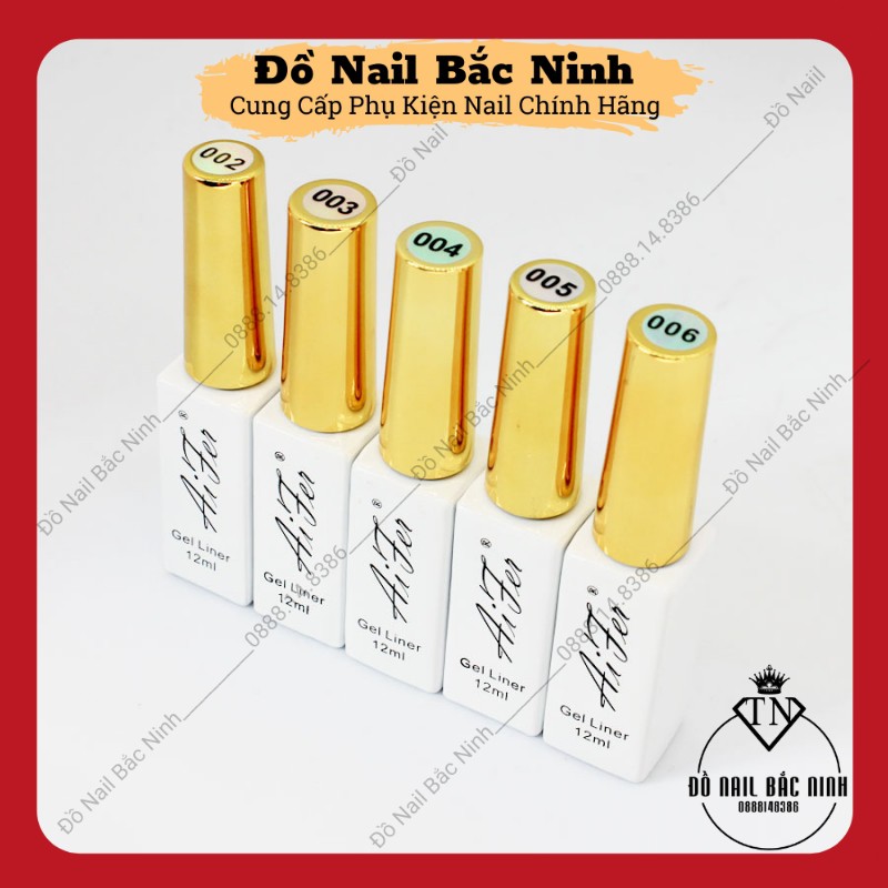 Gel Cọ Nét Nail Aifer Dùng Kẻ Vẽ Trang Trí Móng Đủ Màu