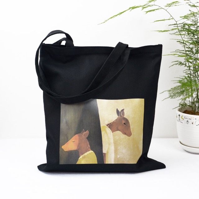 Túi Vải Tote In Hoạ Tiết Thỏ Tom n Rabbit Chất Liệu Vải Bố Dày Dặn TVT11