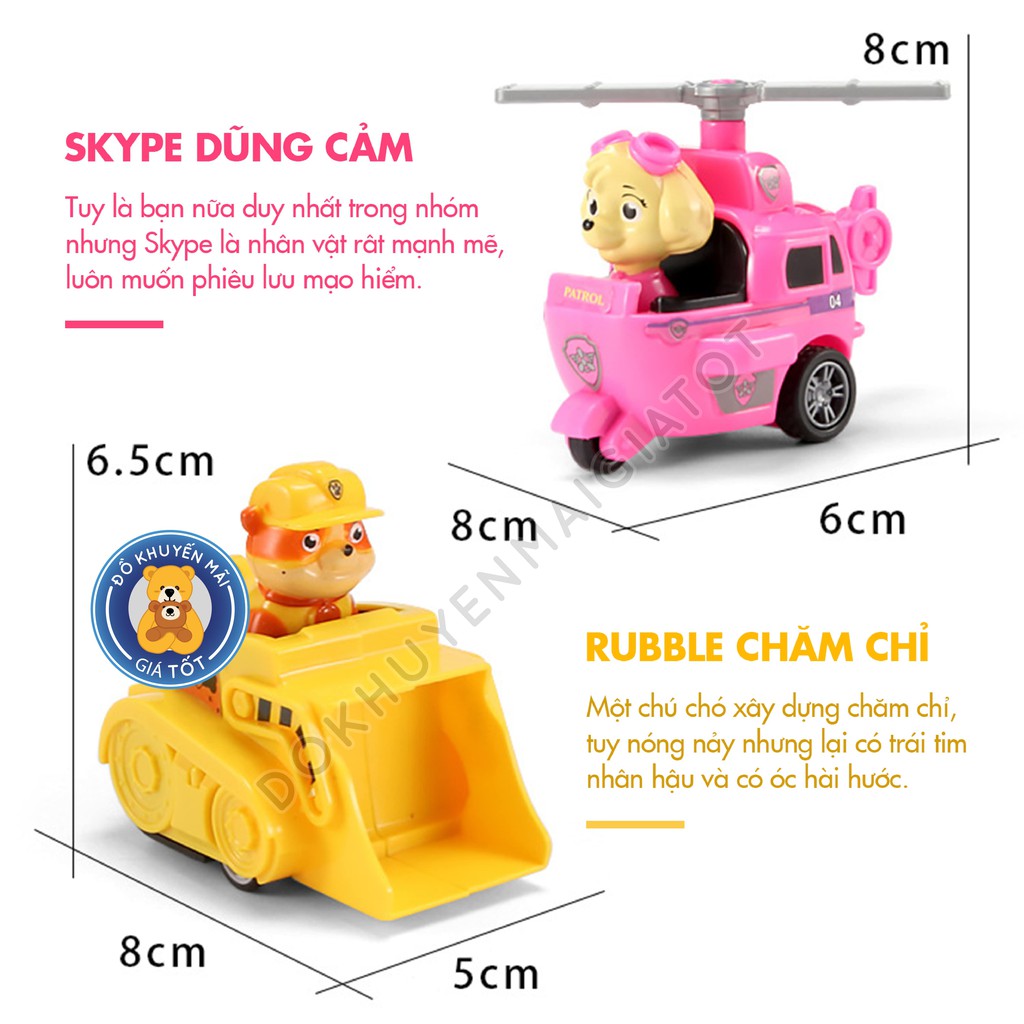 Xe đồ chơi chó cứu hộ Paw Patrol cho bé chạy trớn nhiều mẫu không dùng pin - Đồ khuyến mãi giá tốt