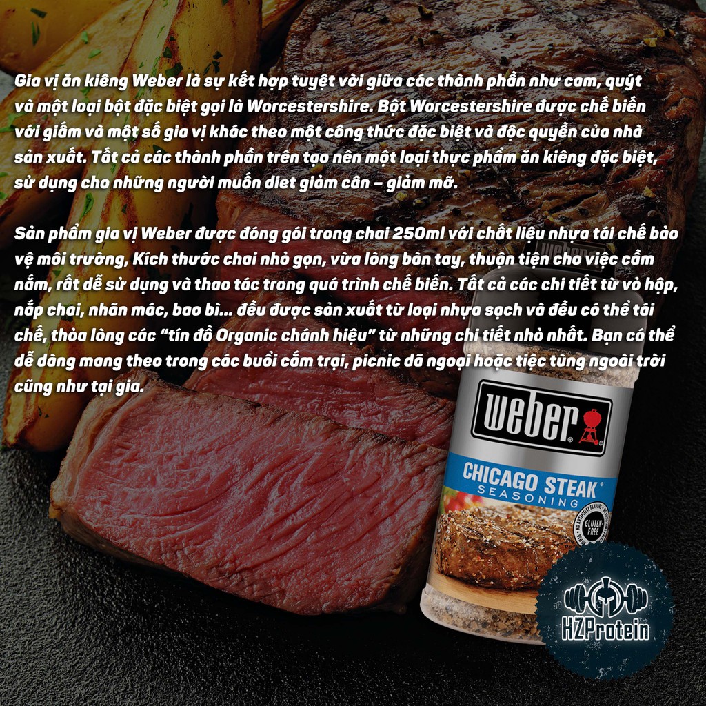 WEBER GIA VỊ ĂN KIÊNG SIÊU HẤP DẪN (5 OZ)