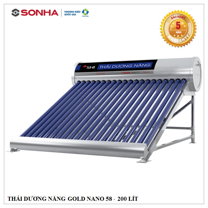 Máy nước nóng năng lượng mặt trời GOLD NANO 200l