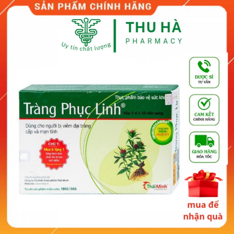 Tràng Phục Linh lọ 20 viên- Dùng cho người viêm đại tràng cấp và mãn tính