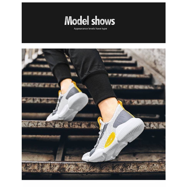 Giày thể thao nam Snaeker màu trắng phối màu cực đẹp