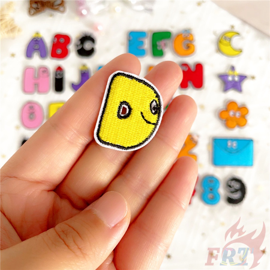 ✿ Sticker Ủi Thêu Hình Chữ Cái / Số ✿ 1 Sticker Ủi Thêu Hình Huy Hiệu