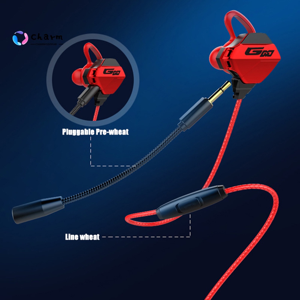 [CM] Availble 3.5mm Universal Wired In-Ear Earphone Noise Reduction Gaming Headphone with Mic