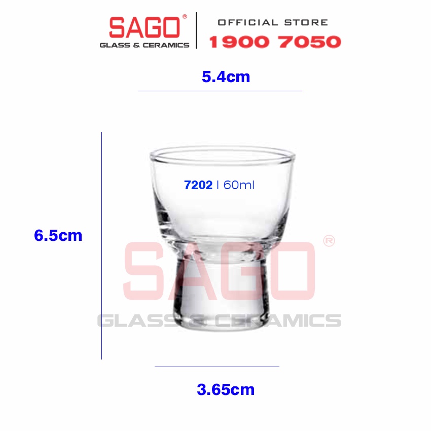 Ly Thủy Tinh Ocean Haiku Shot 60ml | B17202 , Nhập Khẩu Thái Lan