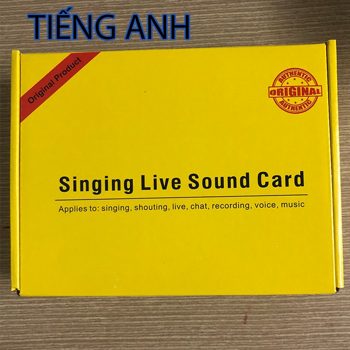 Soundcard V8 Bluetooth Autotune chuyên livestream phiên bản Tiếng Việt Tiếng Anh Bảo Hành 3 Tháng