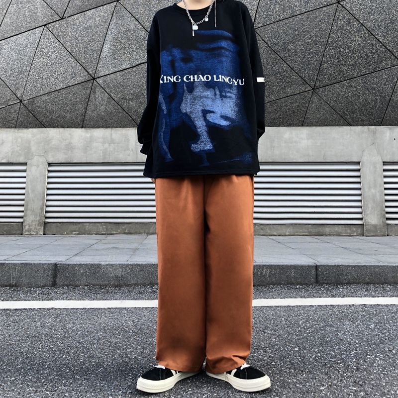 Quần Dài Ống Rộng Phong Cách Retro Harajuku 19118 Cho Nam Nữ