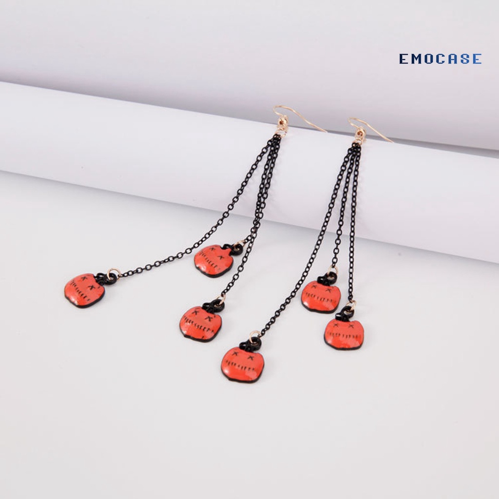 1 Đôi Bông Tai Dáng Dài Họa Tiết Halloween Vui Nhộn