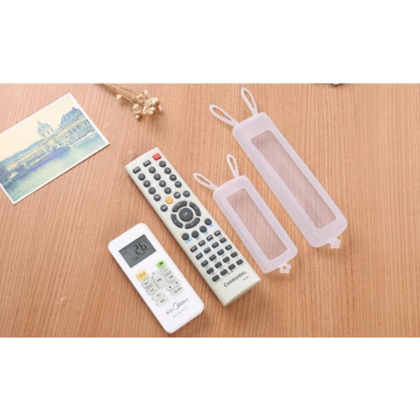 Bộ 2 Bọc Remote Tivi, Điều Hòa Bằng Nhựa Silicon Dẻo Trong Suốt Hình Tai Thỏ - Dumi Shop
