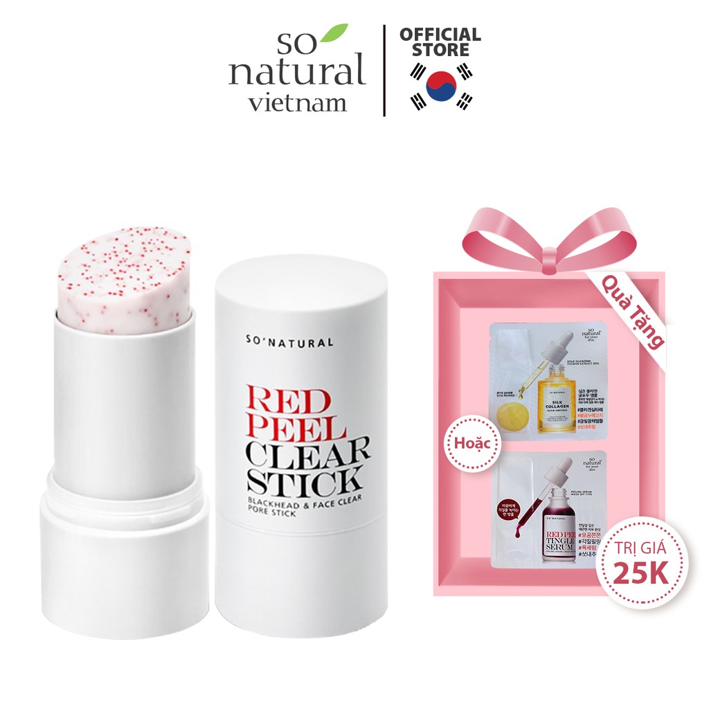 [Mã FMCG8 - 8% đơn 250K] Red Peel Clear Stick Chính Hãng So Natural Pore Blackhead & Face Thanh Lăn Mụn Đầu Đen 23gram | BigBuy360 - bigbuy360.vn