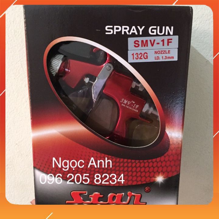Súng Phun Sơn ♥️  ♥️ Bép Phun Sơn Star SMV - 1F Chuyên Phun Màu Lỗ Phun 1.3mm Bảo Hành 12 Tháng
