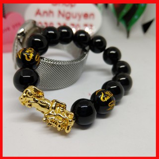Vòng đeo tay Tỳ Hưu phong thủy hạt 14mm