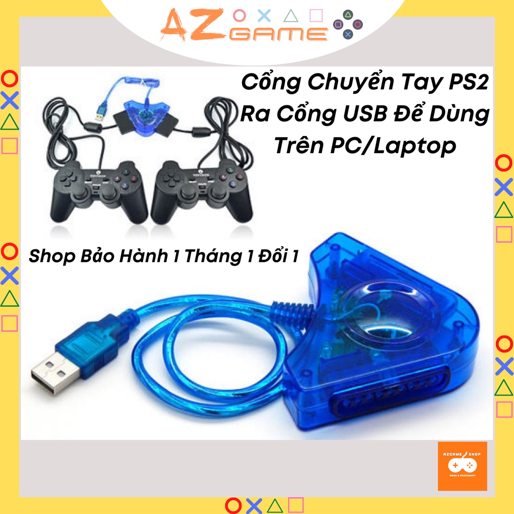 Cổng Chuyển Đổi Tay Game Máy PS2 Sang USB Dùng Trên PC/Laptop