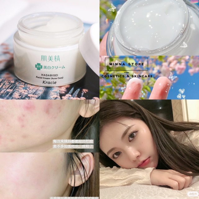 KEM DƯỠNG DA MỤN KRACIE HADABISEI FACIAL CREAM ACNE CARE