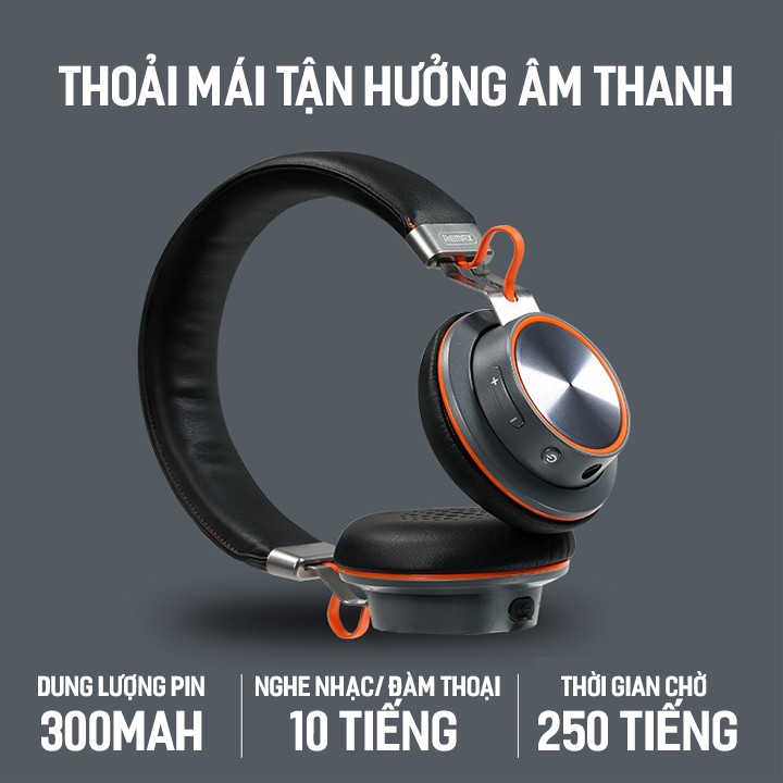 Tai nghe Bluetooth Remax RB-195HB chụp tai kết nối được cùng lúc 2 thiết bị