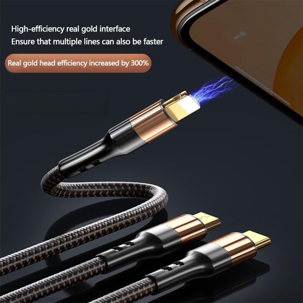 SAMSUNG Dây Cáp Sạc Nhanh DIGIFOUNDER 5A 3 Trong 1 Cho Huawei iPhone 12 11 Pro Max 3 Trong 1 Micro USB Type C H2X2