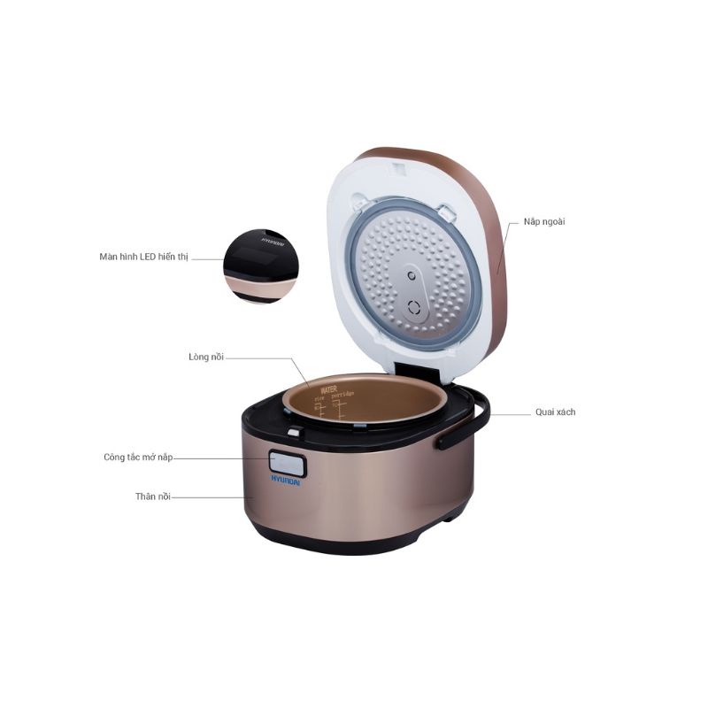 Nồi cao tần Huyndai 1,8L HDE2200.Hàng chính hãng BH 12tháng