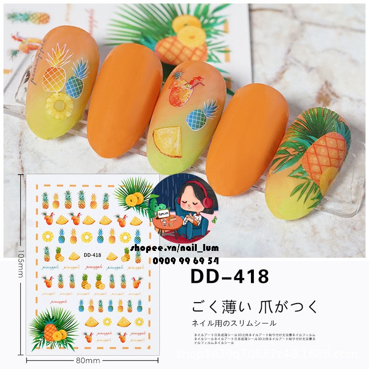 [Video Thực Tế] Nail Sticker - Dán Móng Tay Trái Cây