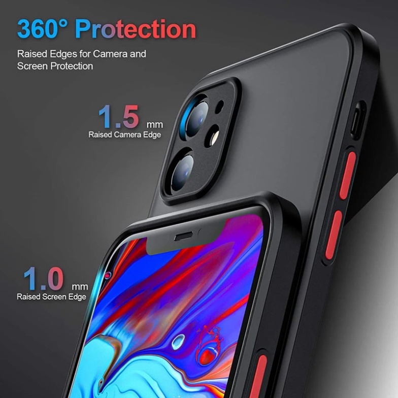 Ốp lưng IPhone Nhám-Chống Vân tay Mặt lưng 6/6s/6plus/6splus/7/8/7plus/8plus/x/xs/xs max/11/11pro max