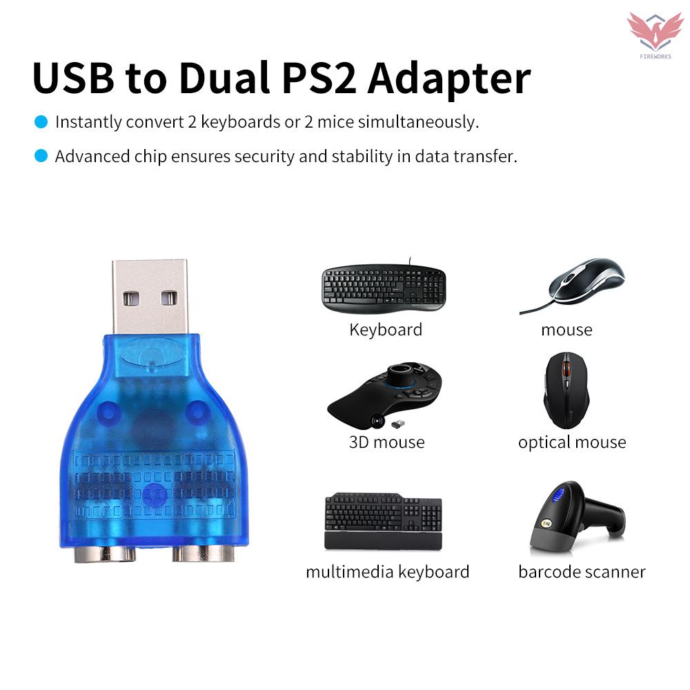 Đầu Chuyển Đổi Fir Usb Sang Ps / 2 Usb A Male Sang Ps2 Female Cho Bàn Phím Chuột Và Chuột