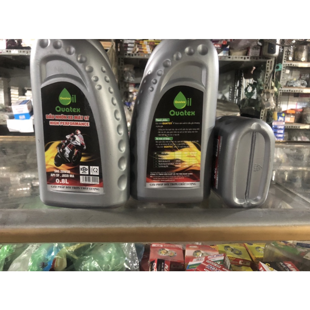 Nhớt giá rẻ QUATEX 4T 20W-50 0.8L cho xe côn tay, xe số