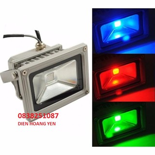 Đèn Pha Led 10W Siêu Sáng Trắng, Vàng, Dương, Lá, Đỏ, Đổi Màu - CHIẾU SÁNG NGOÀI TRỜI