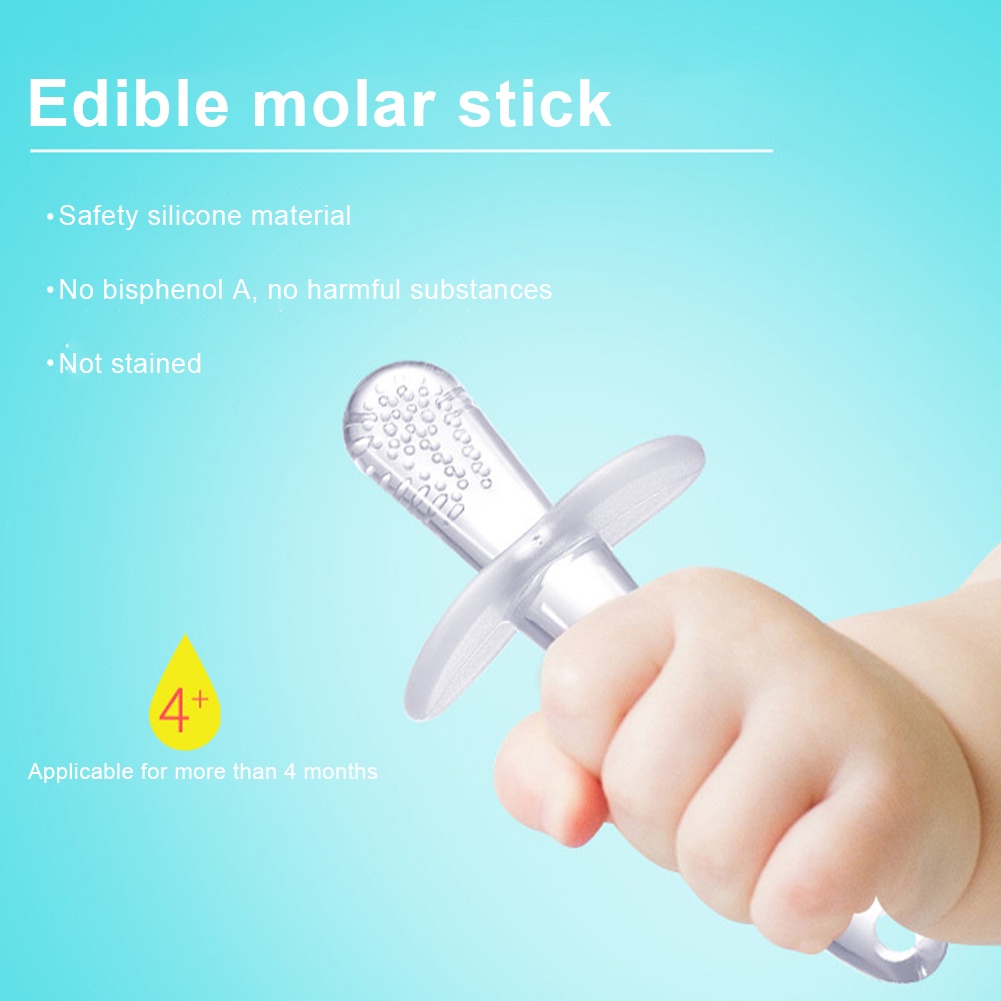 Đồ Chơi Ngậm Nướu Bằng Silicon Mềm An Toàn Cho Bé