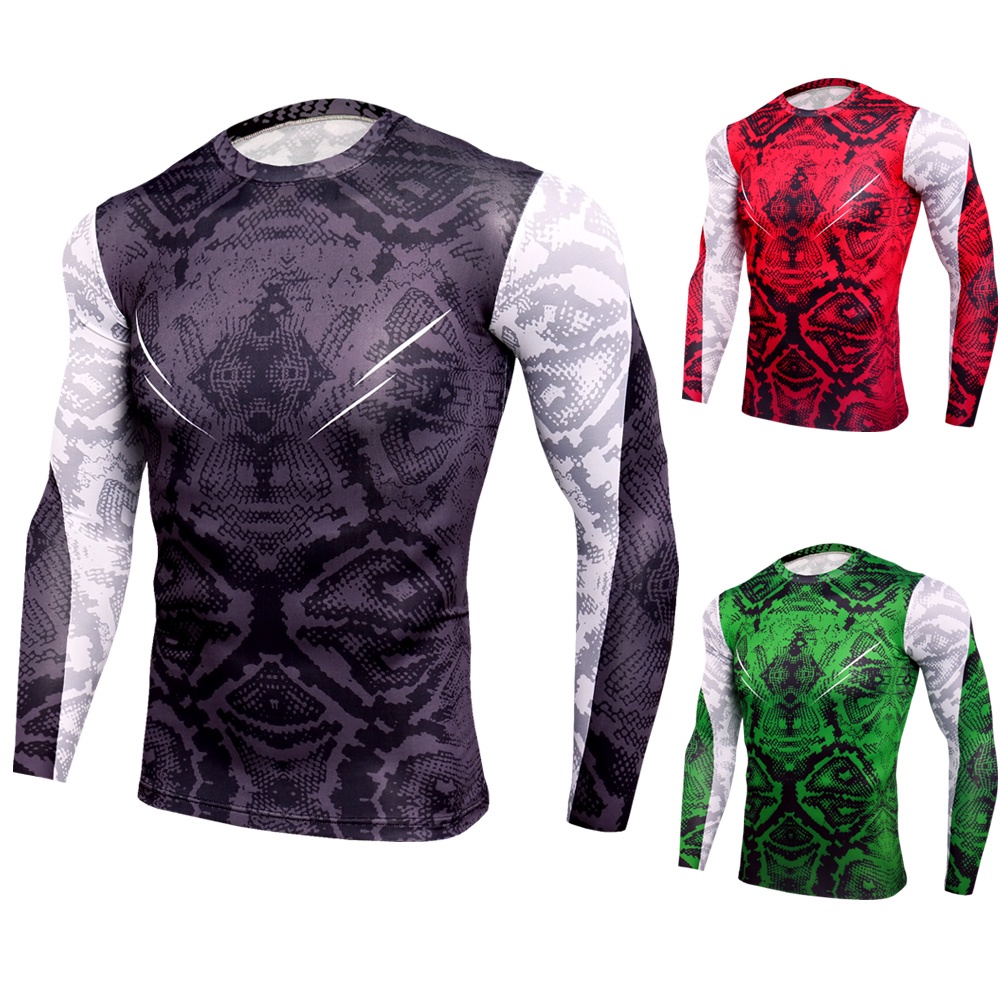 Áo thun thể thao tay dài cổ tròn dáng ôm nhanh khô thời trang mùa thu cho nam